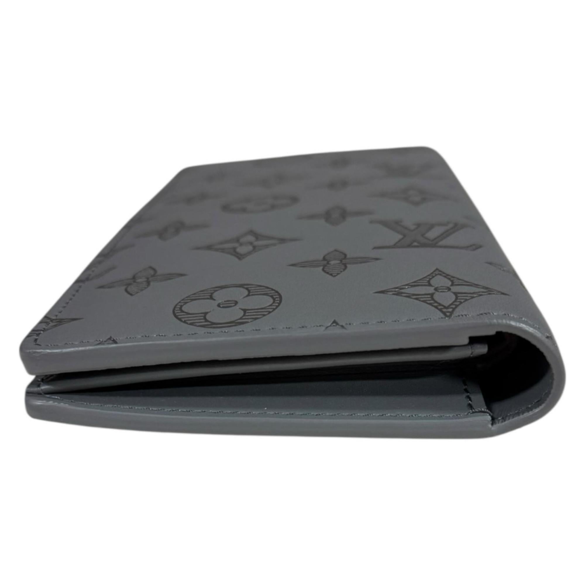 Louis Vuitton Gray Monogram Shadow Long Wallet