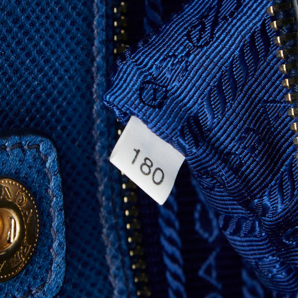 Prada Blue Leather Handbag