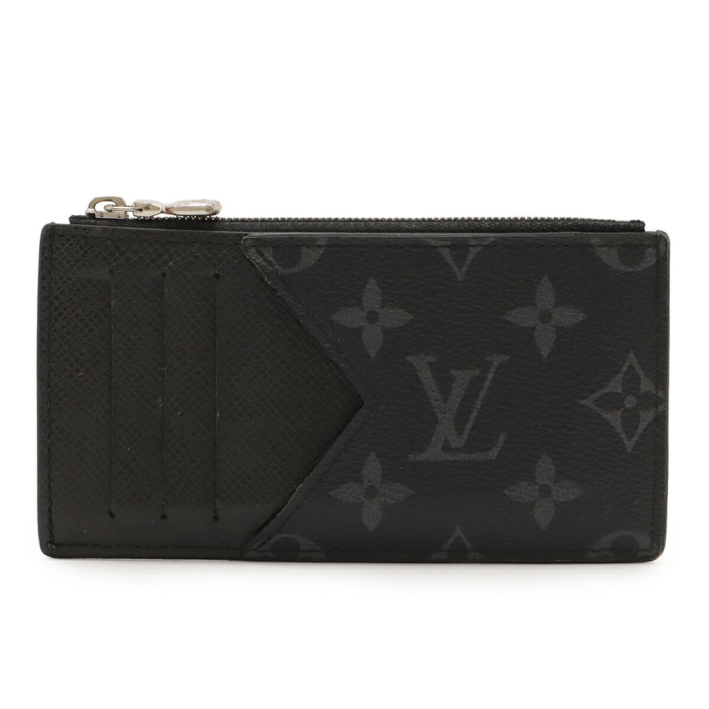 Louis Vuitton Monogram Eclipse Noir Monogram Eclipse Pvc Taiga Leather Leather Coin Purse/Coin Case