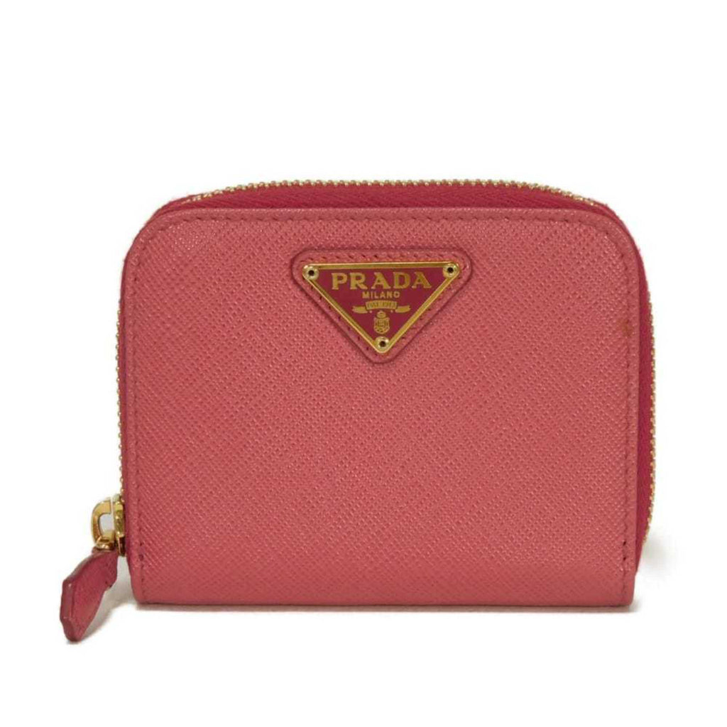 Prada Saffiano Pink Leather Coin Purse/Coin Case