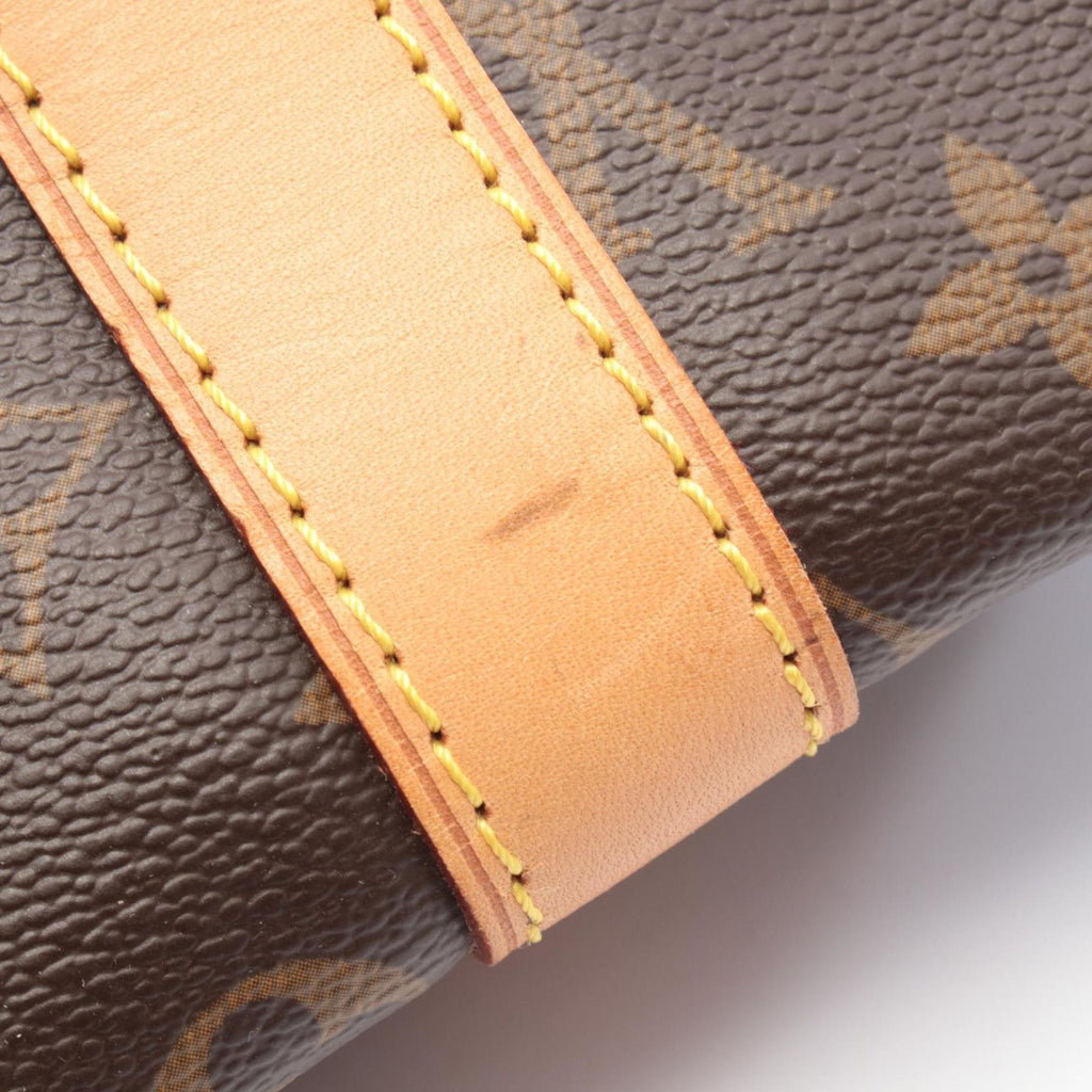 Louis Vuitton Brown Monogram Coated Canvas Leather Boston Bag Handbag