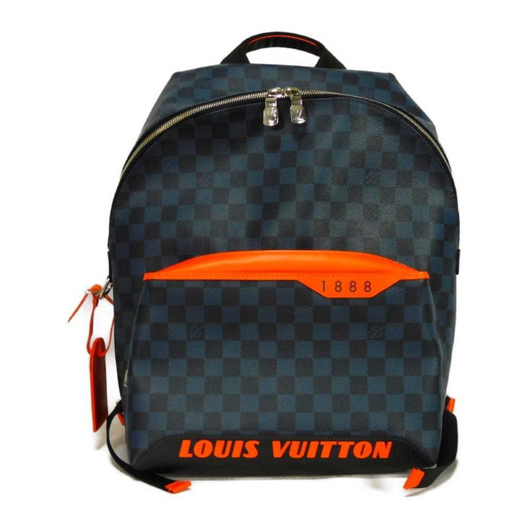 Louis Vuitton Damier Cobalt Navy Orange Damier Canvas Backpack
