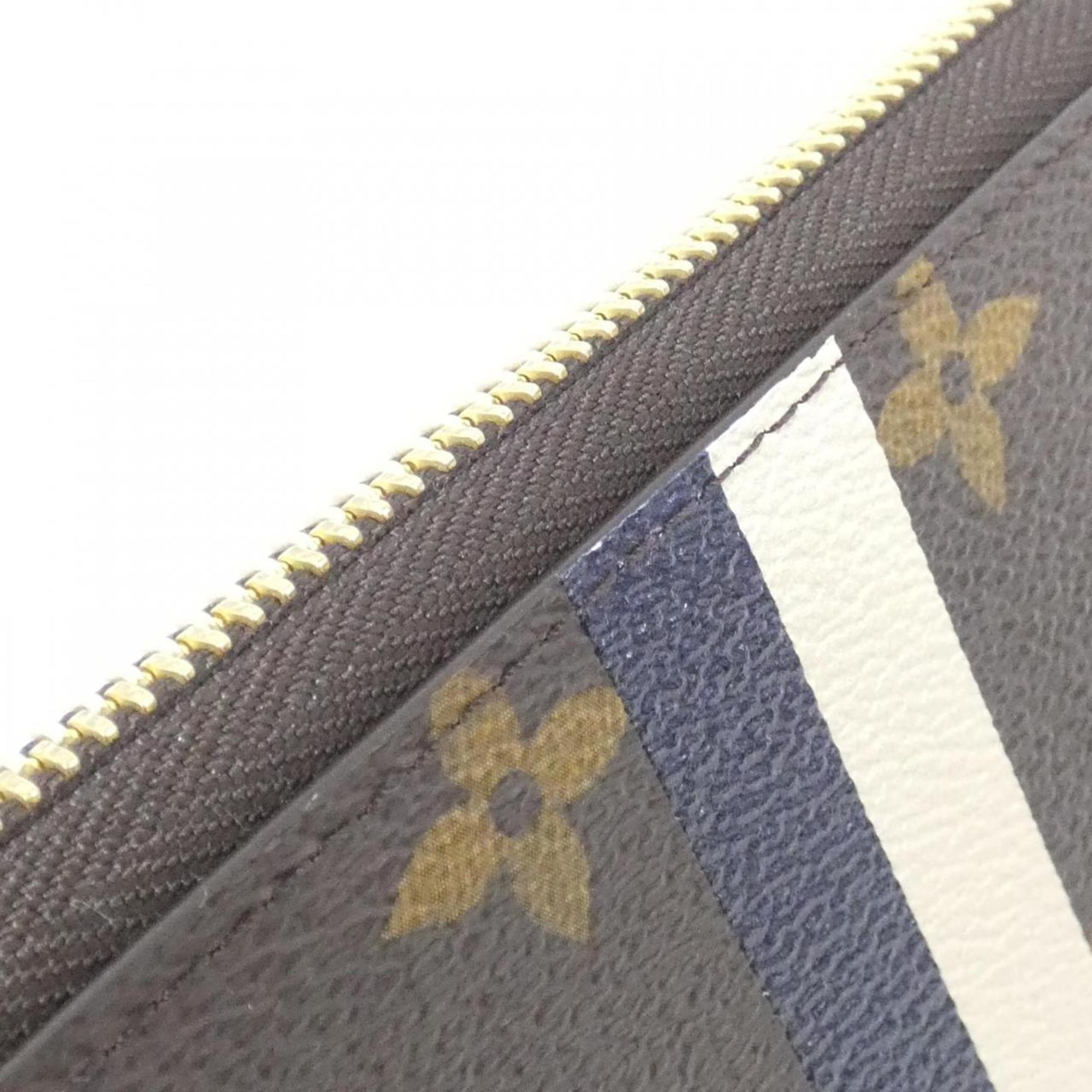 Louis Vuitton Marron Coated Canvas Long Wallet