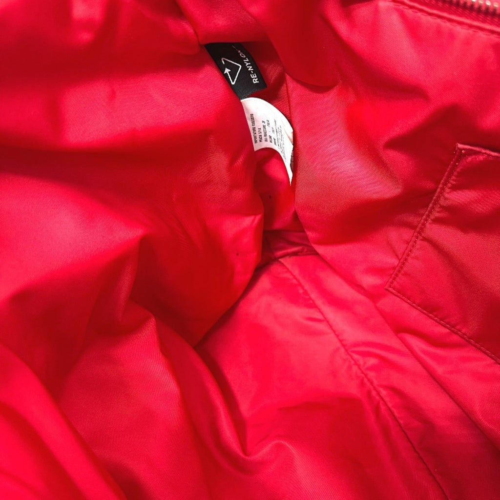 Prada Red Color Nylon Tote Bag