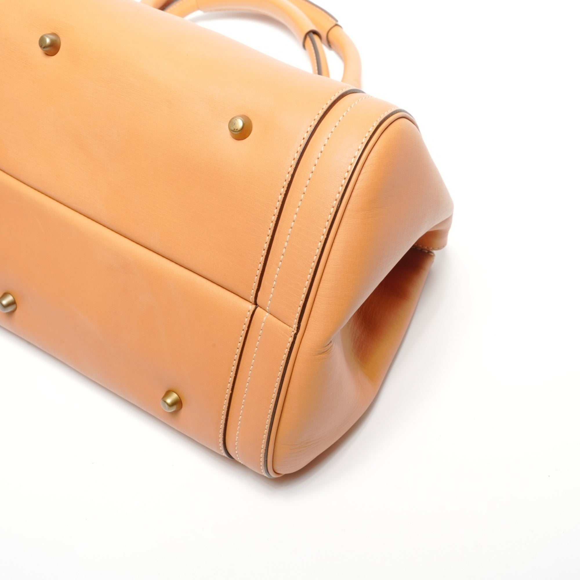 Chloé Paddington Brown Leather Boston Bag Handbag (Pre-Owned)