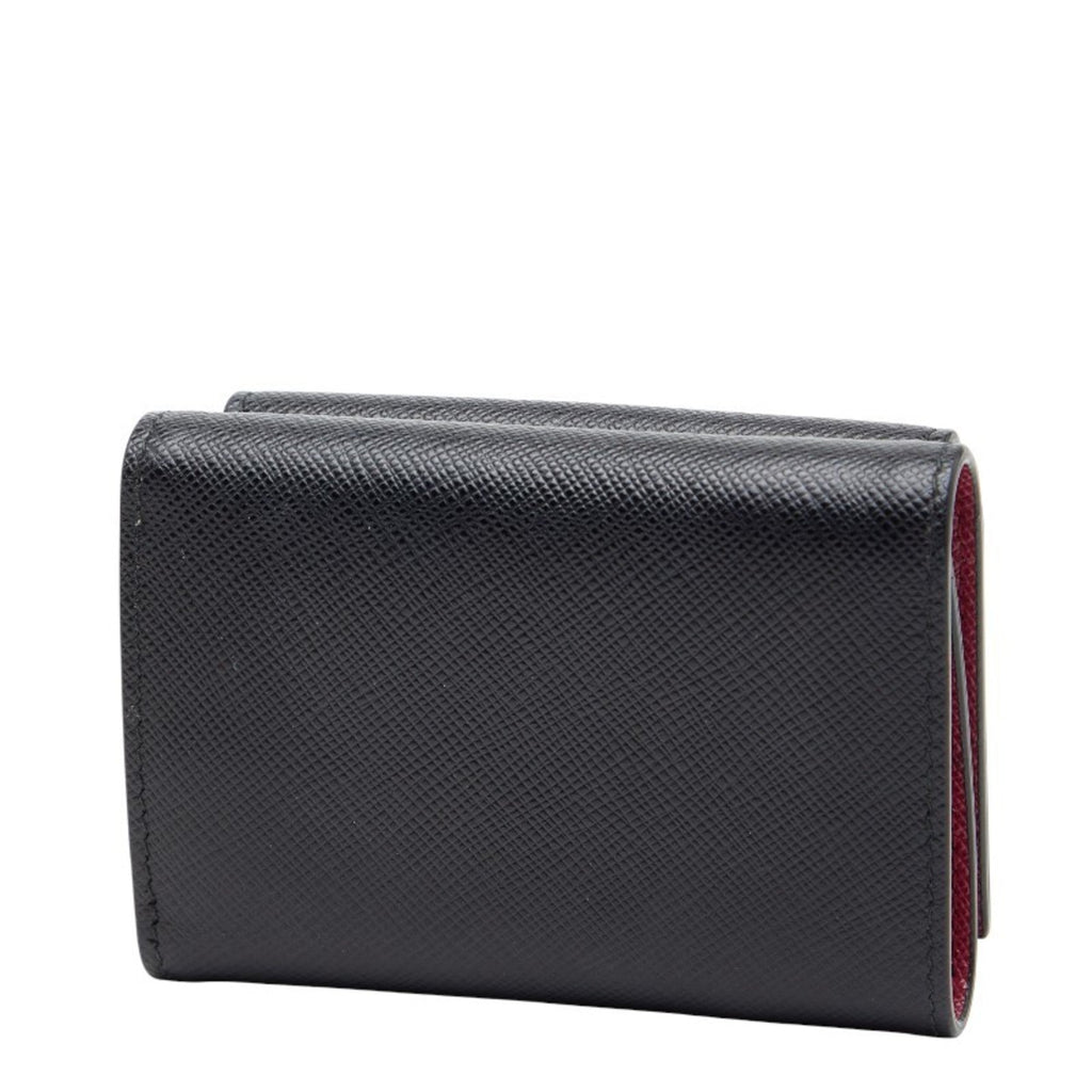 Prada Black Leather Wallet (Tri-Fold)