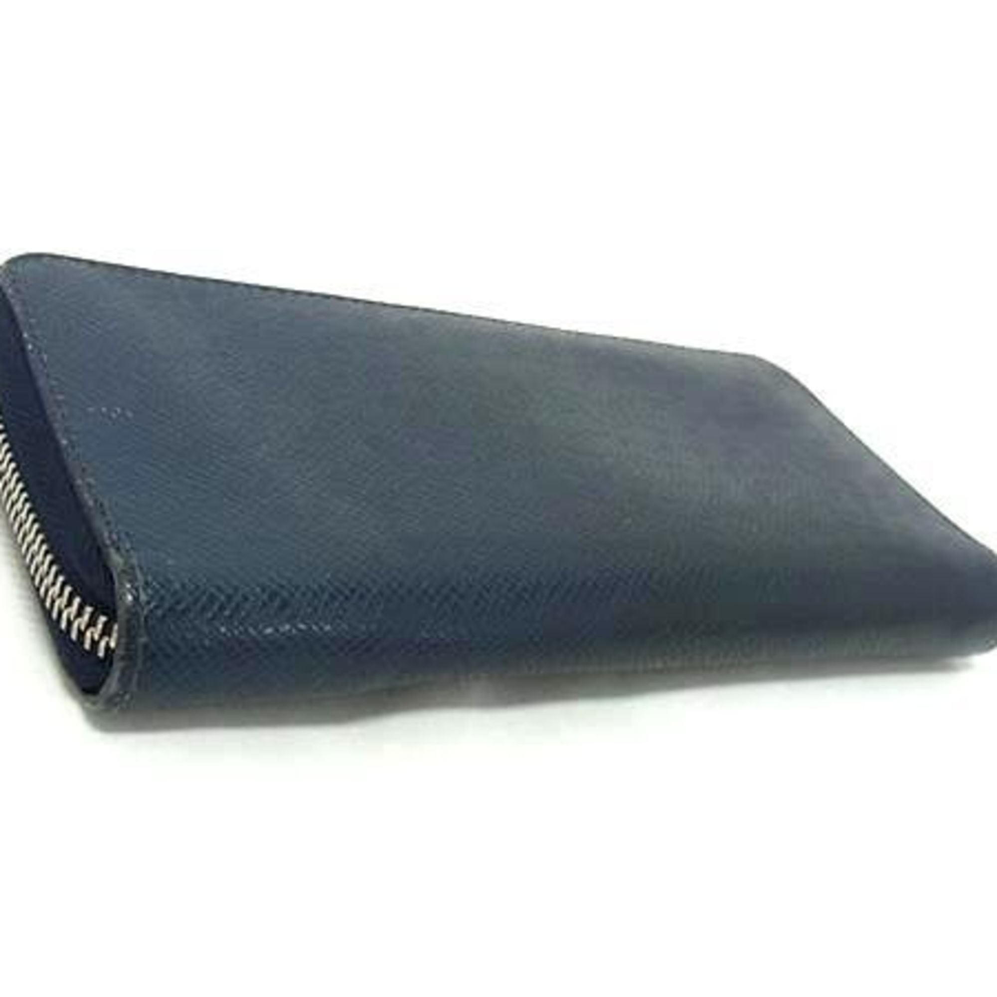 Louis Vuitton Navy Navy Blue Taiga Leather Long Wallet