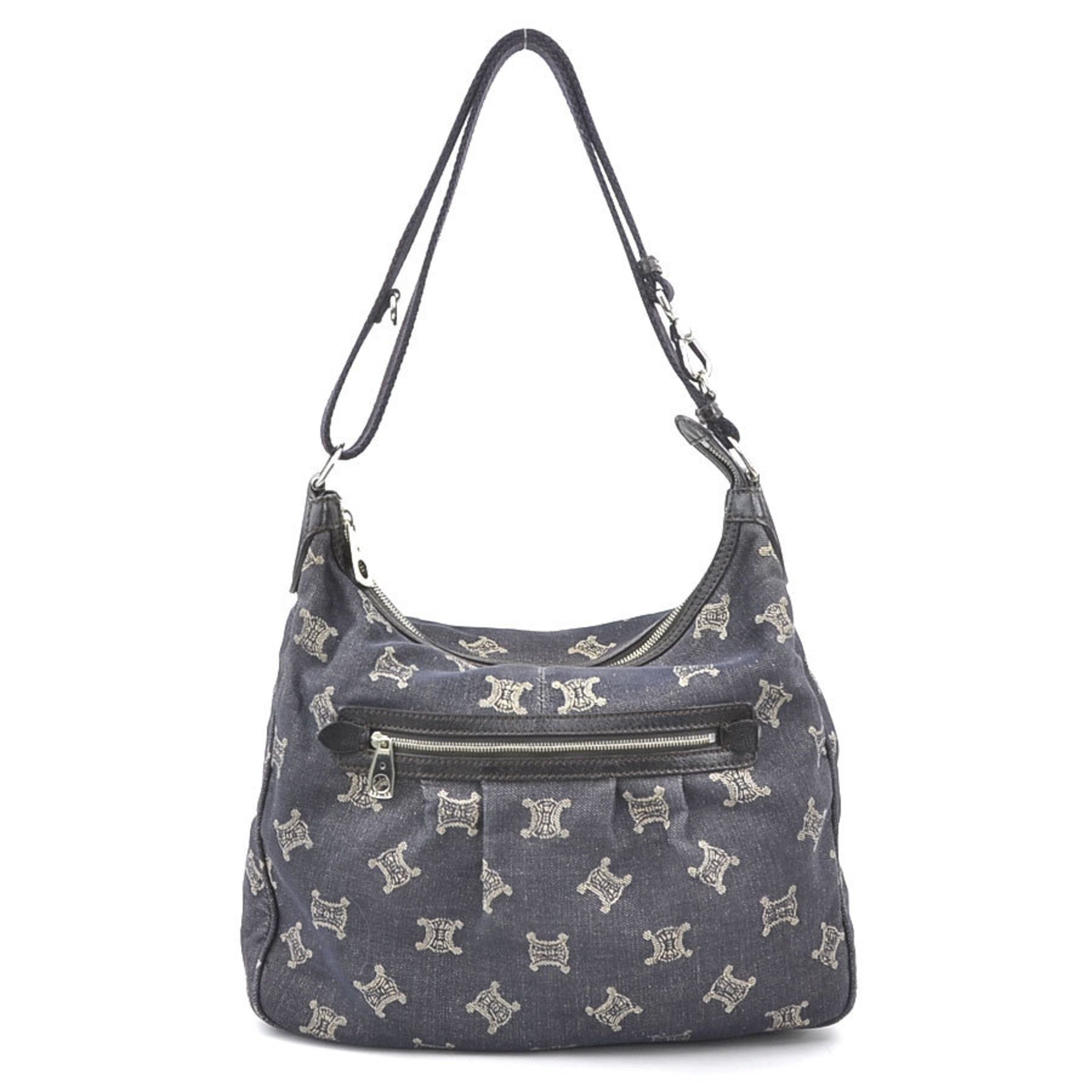 Celine Blue Denim Shoulder Bag
