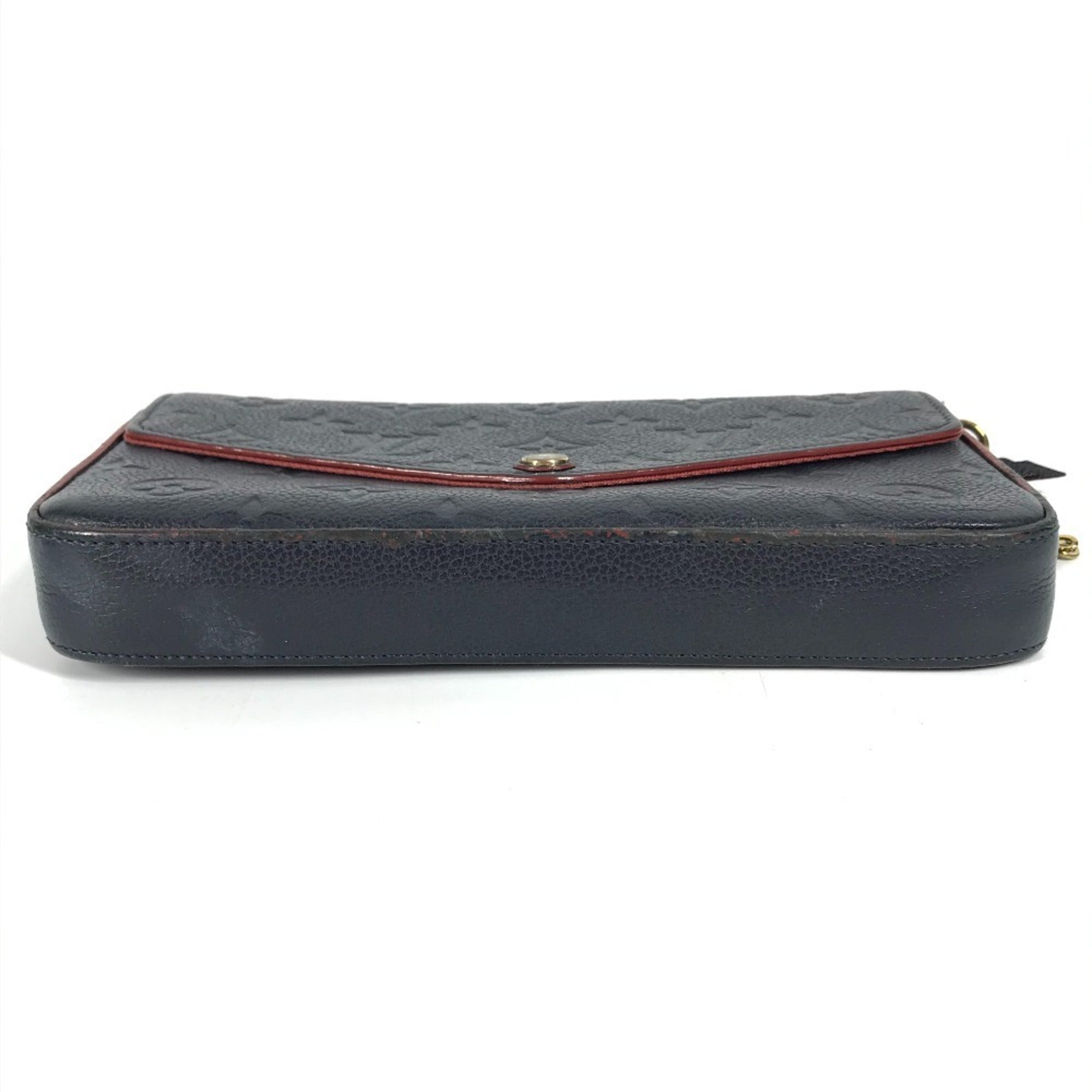 Louis Vuitton Navy Monogram Empreinte Chain/Shoulder Wallet