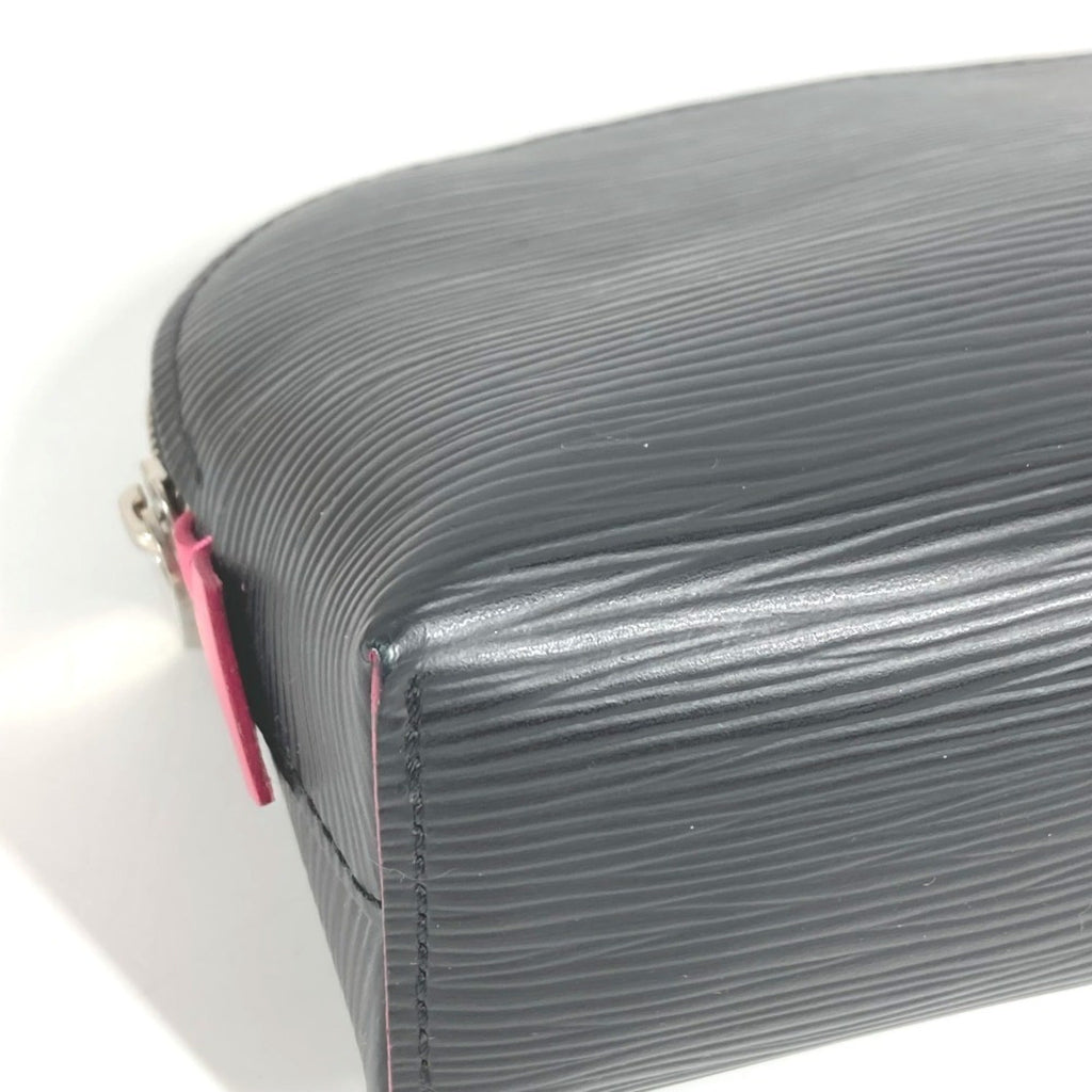 Louis Vuitton Black Noir Pink Epi Leather Pochette Pouch