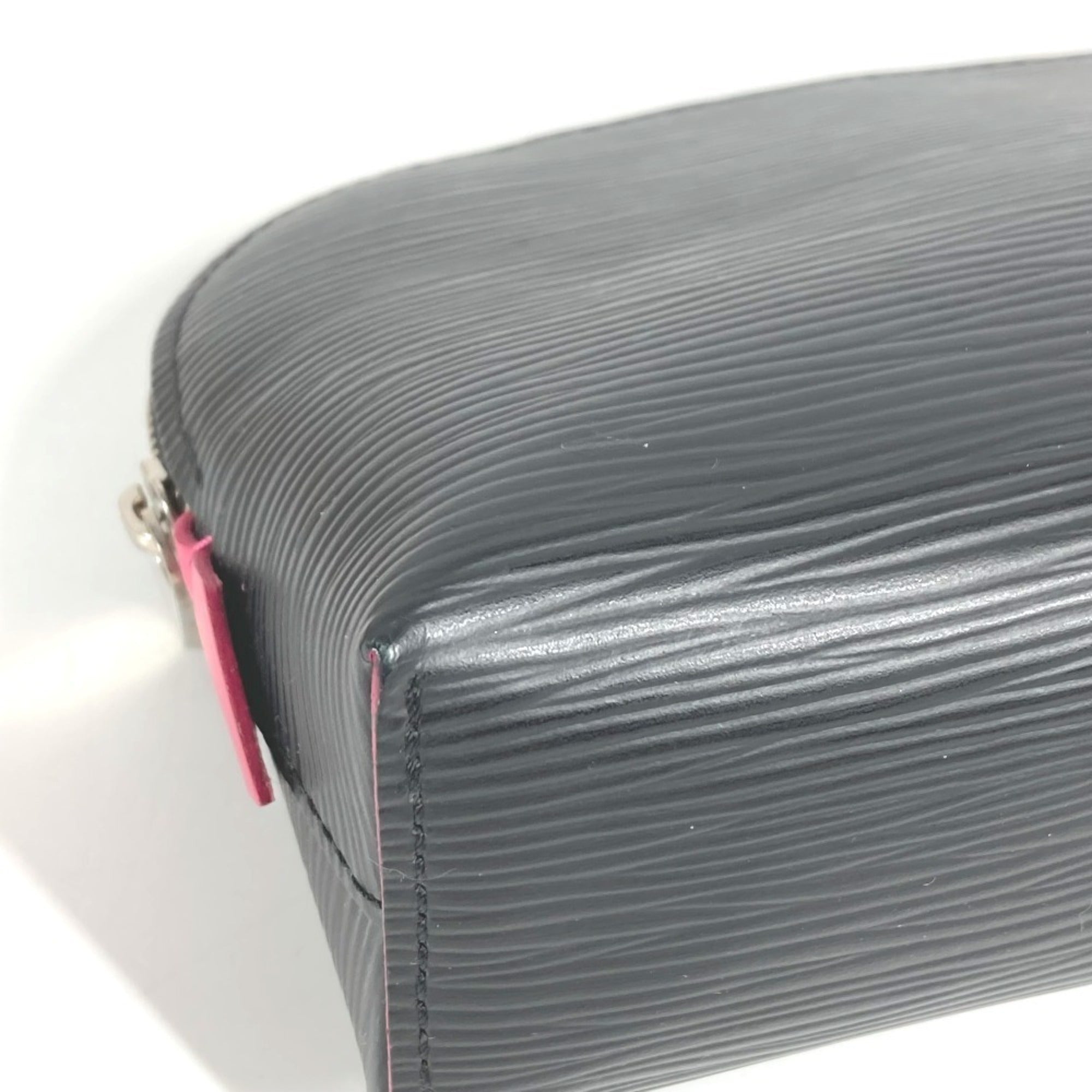 Louis Vuitton Black Noir Pink Epi Leather Pochette Pouch