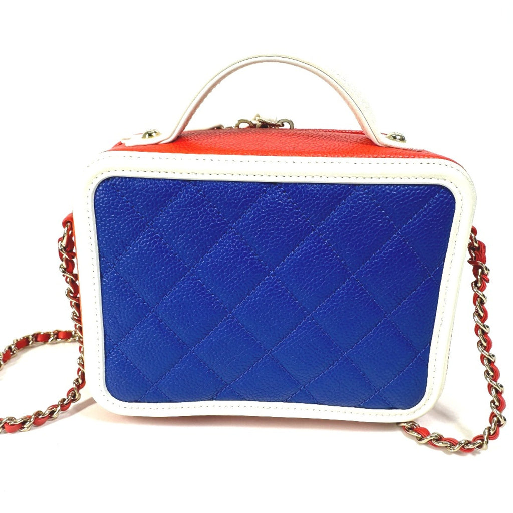 Chanel Red Leather Shoulder Bag