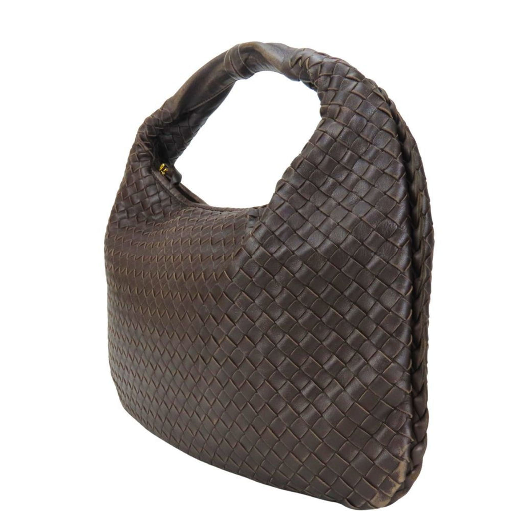 Bottega Veneta Intrecciato Brown Leather Shoulder Bag