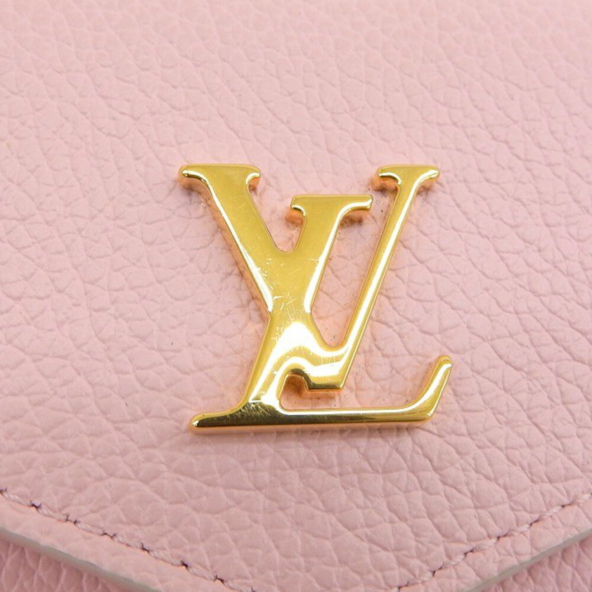 Louis Vuitton Pink Leather Wallet (Tri-Fold)