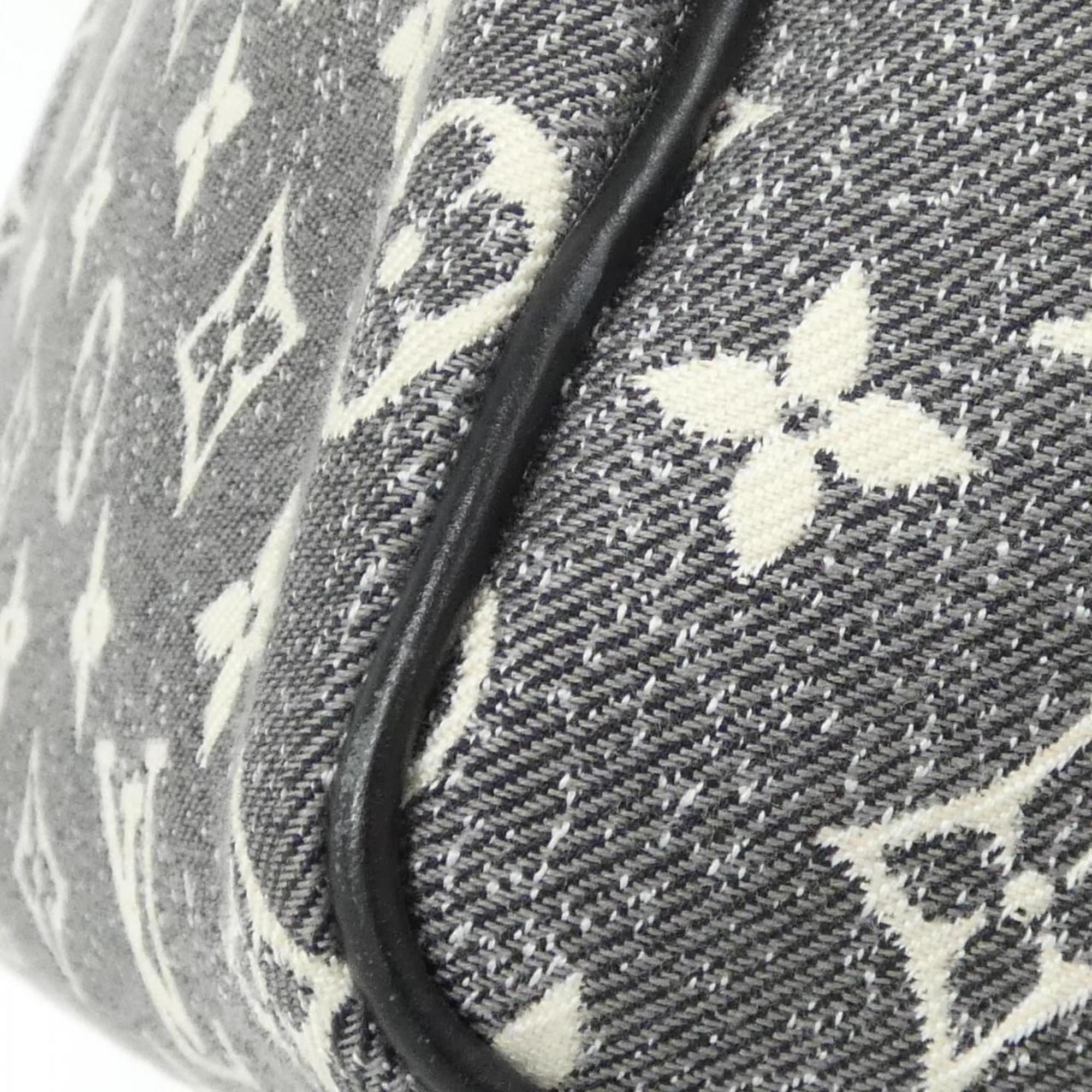 Louis Vuitton Black Gray White Canvas Boston Bag