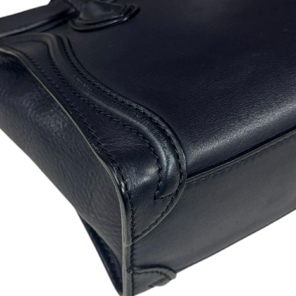 Celine Navy Leather Shoulder Bag