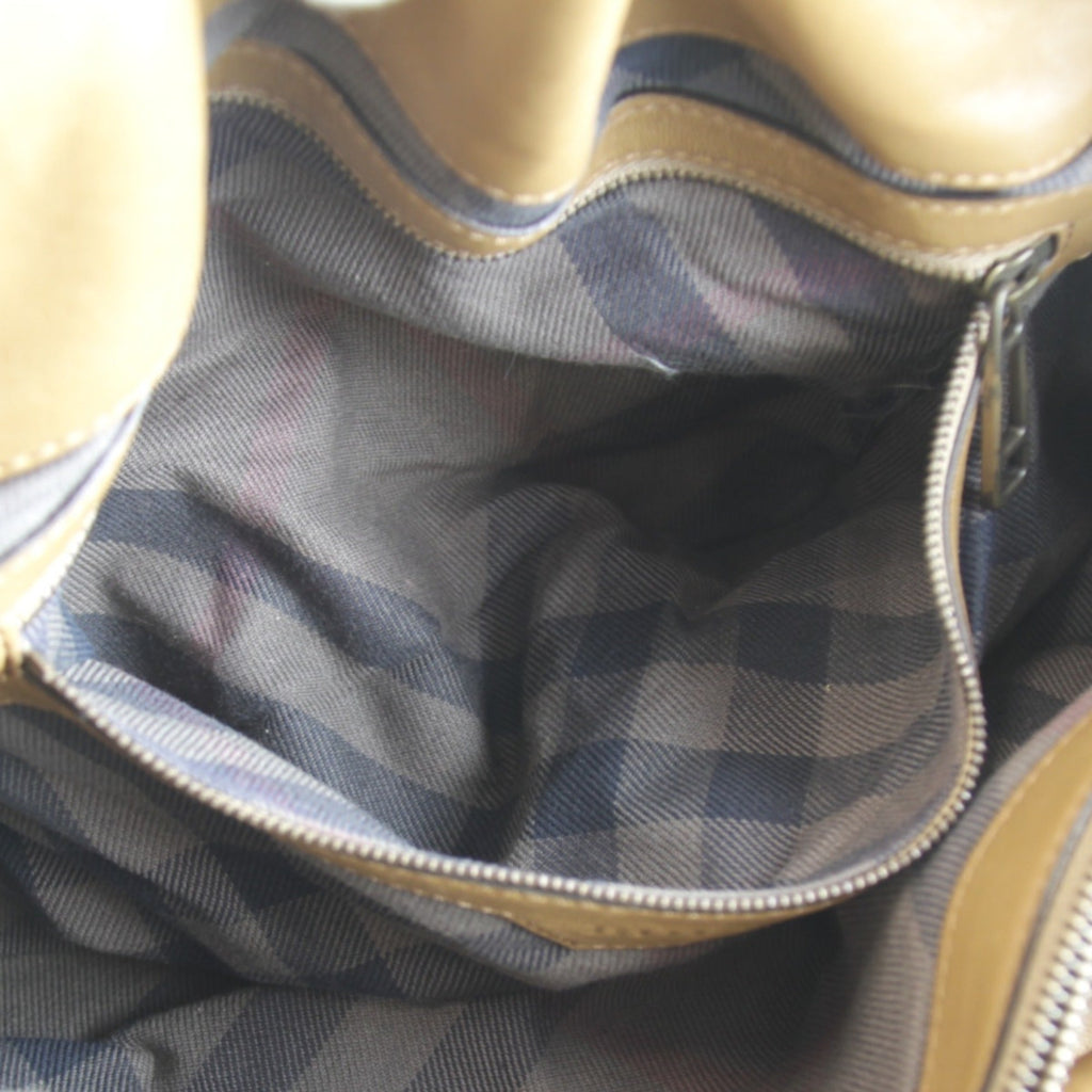 Burberry Brown Leather Tote Bag