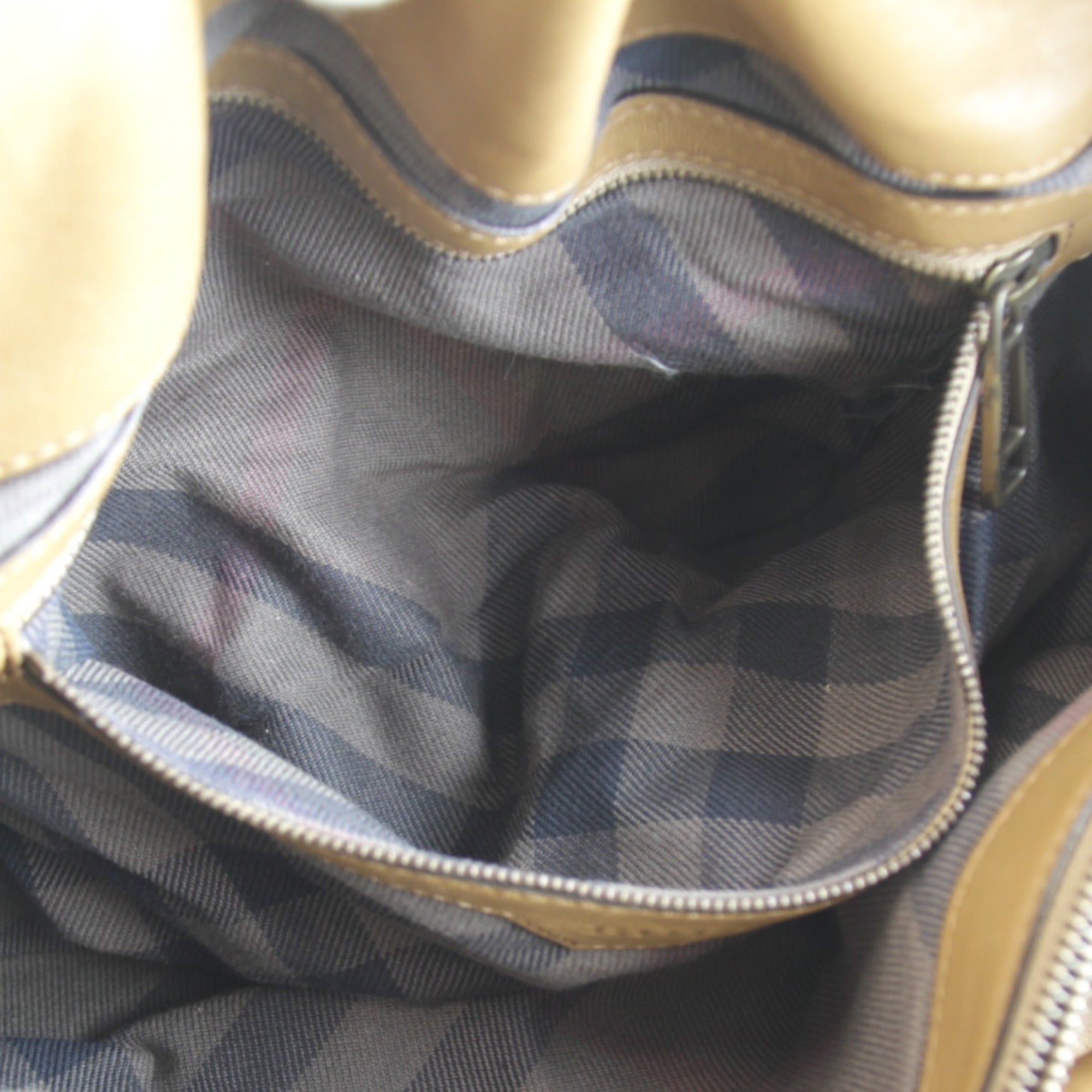 Burberry Brown Leather Tote Bag