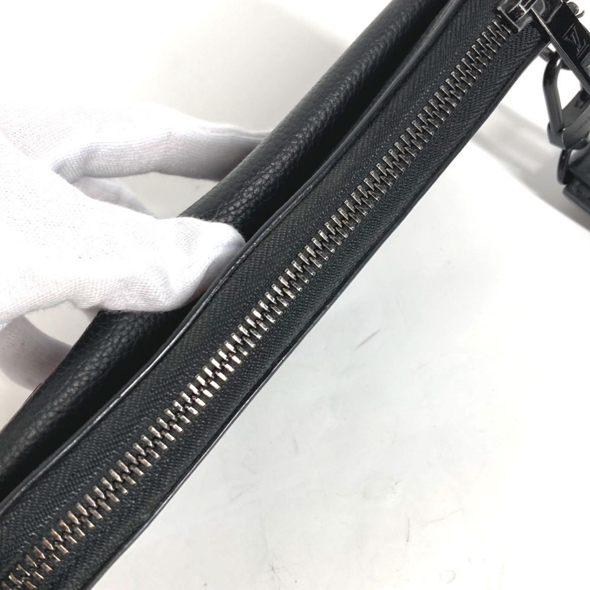 Louis Vuitton Black Noir Leather Long Bill Wallet