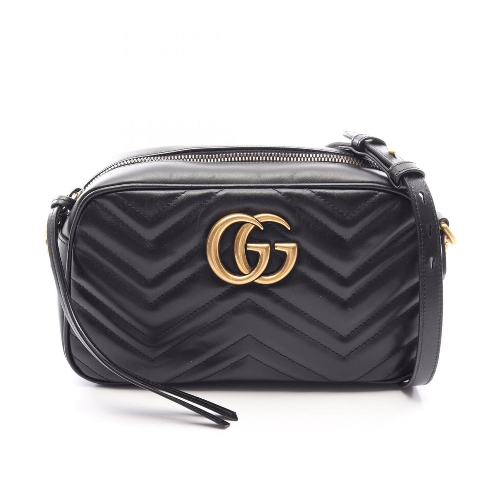 Gucci Black Leather Handbag Shoulder Bag (Pre-Owned)