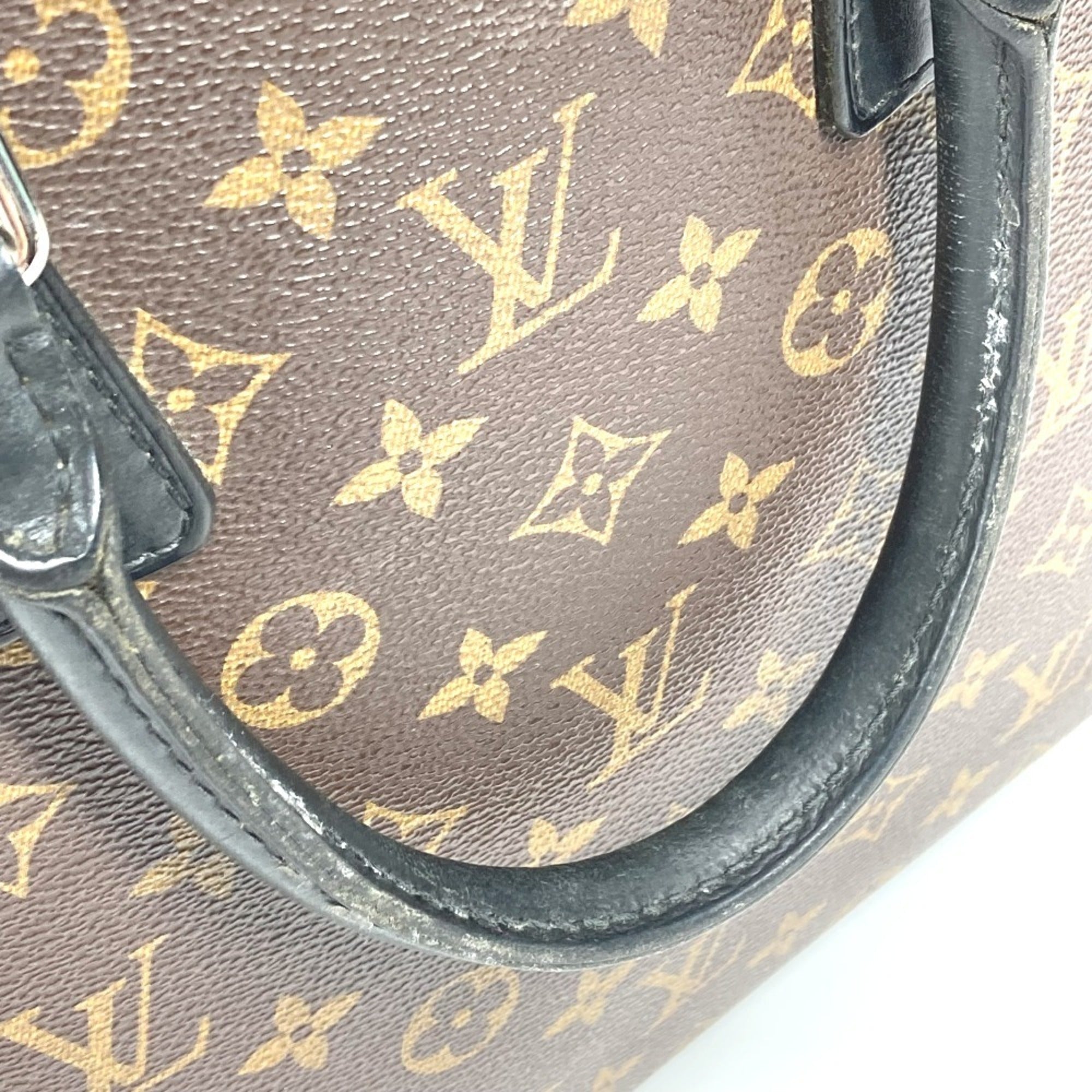 Louis Vuitton Black Brown Monogram Canvas Handbag