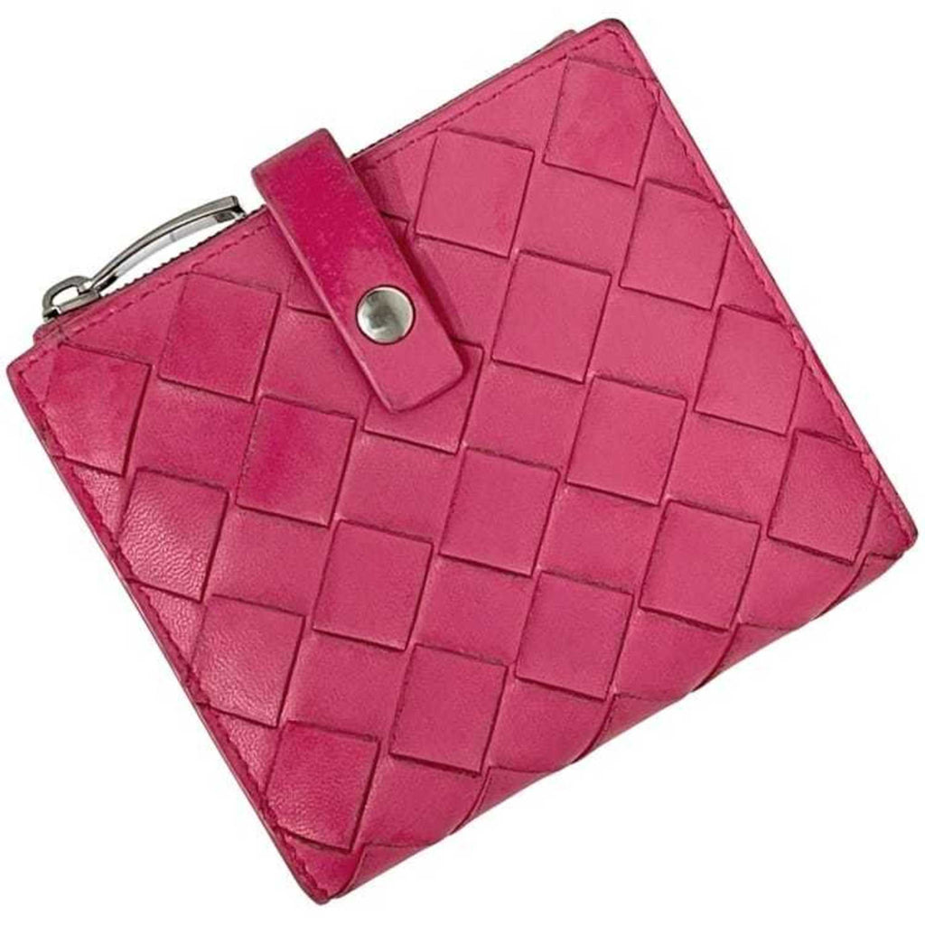 Bottega Veneta Pink Intrecciato Wallet (Bi-Fold)