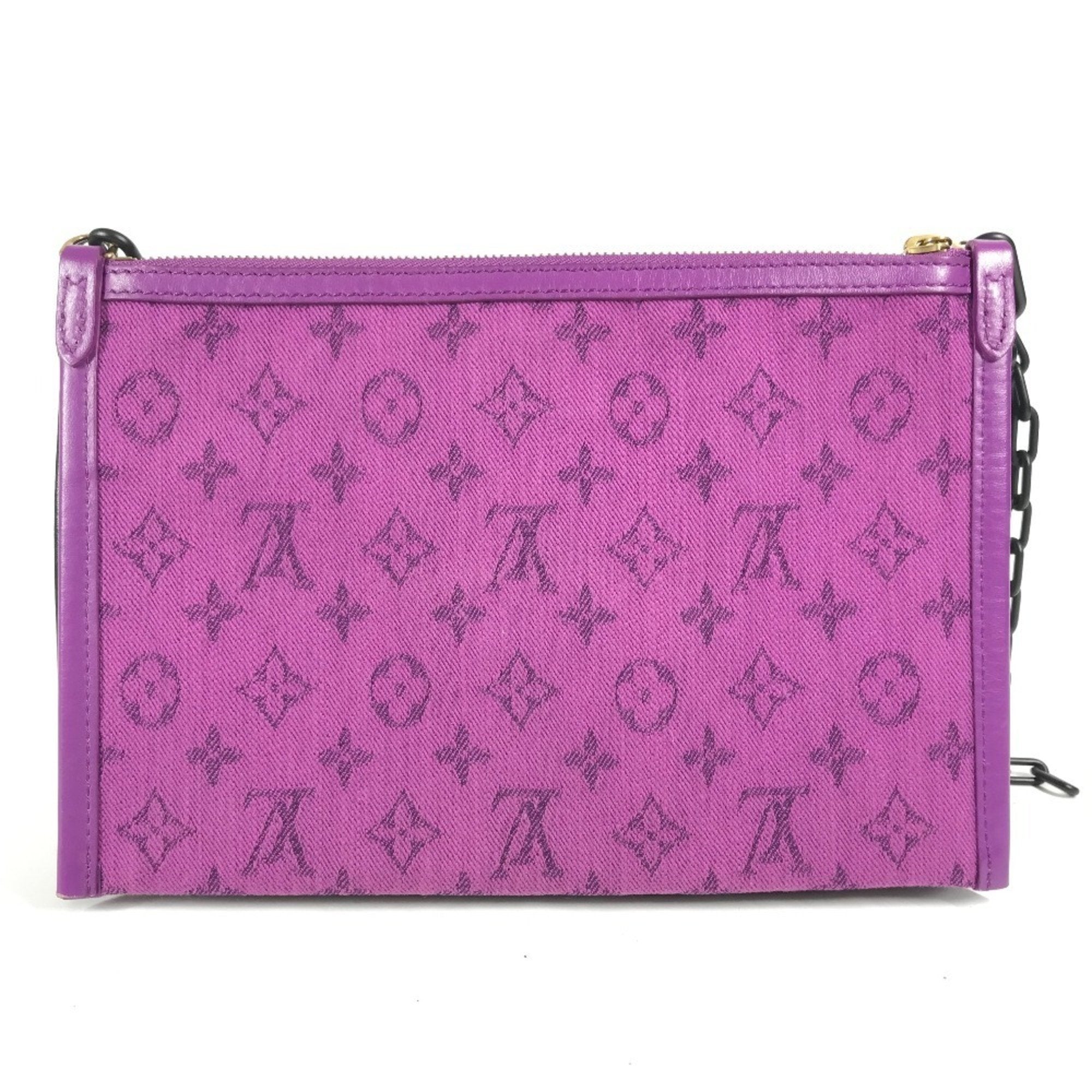 Louis Vuitton Brown Purple Monogram Pochette Shoulder Bag
