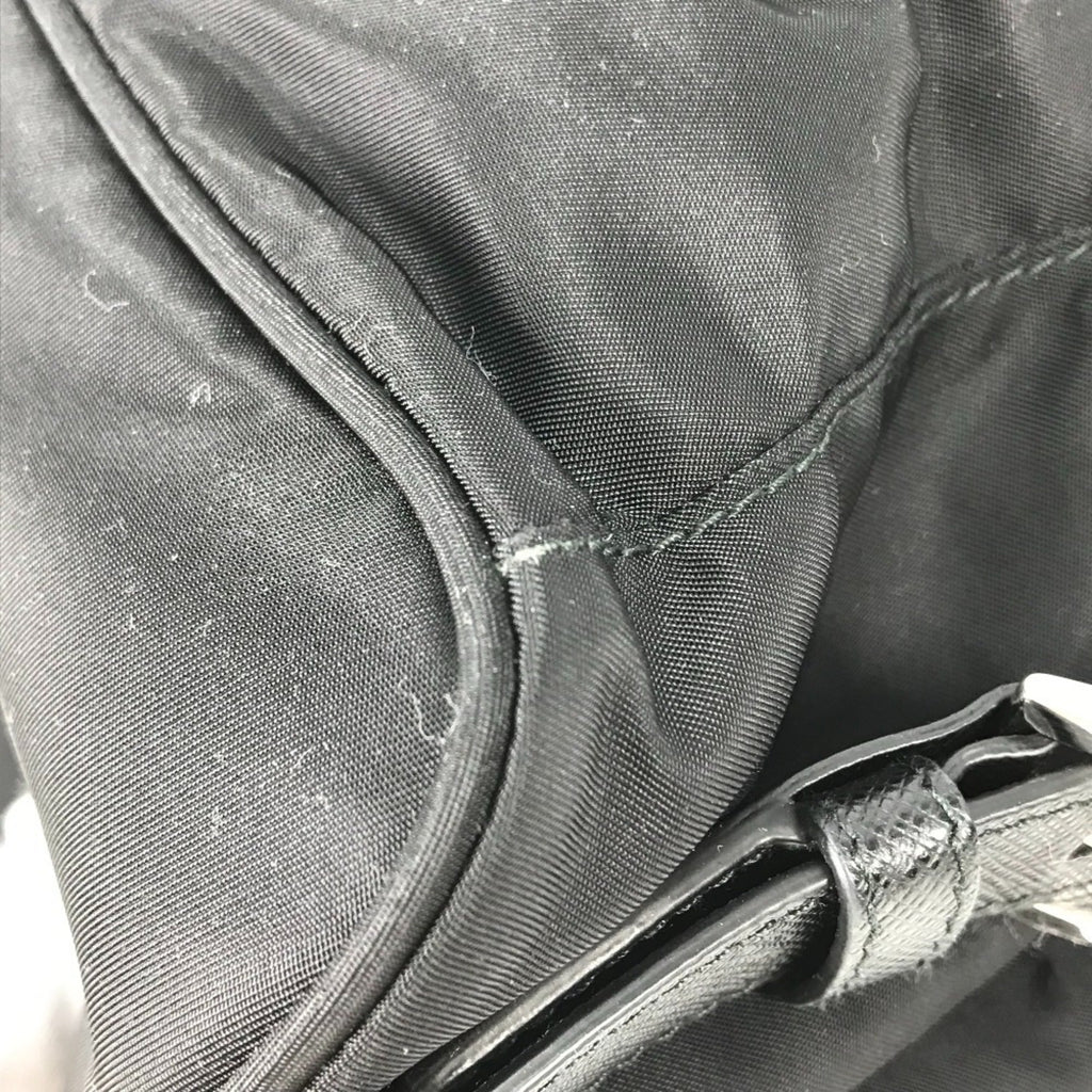Prada Black Nylon Leather Backpack