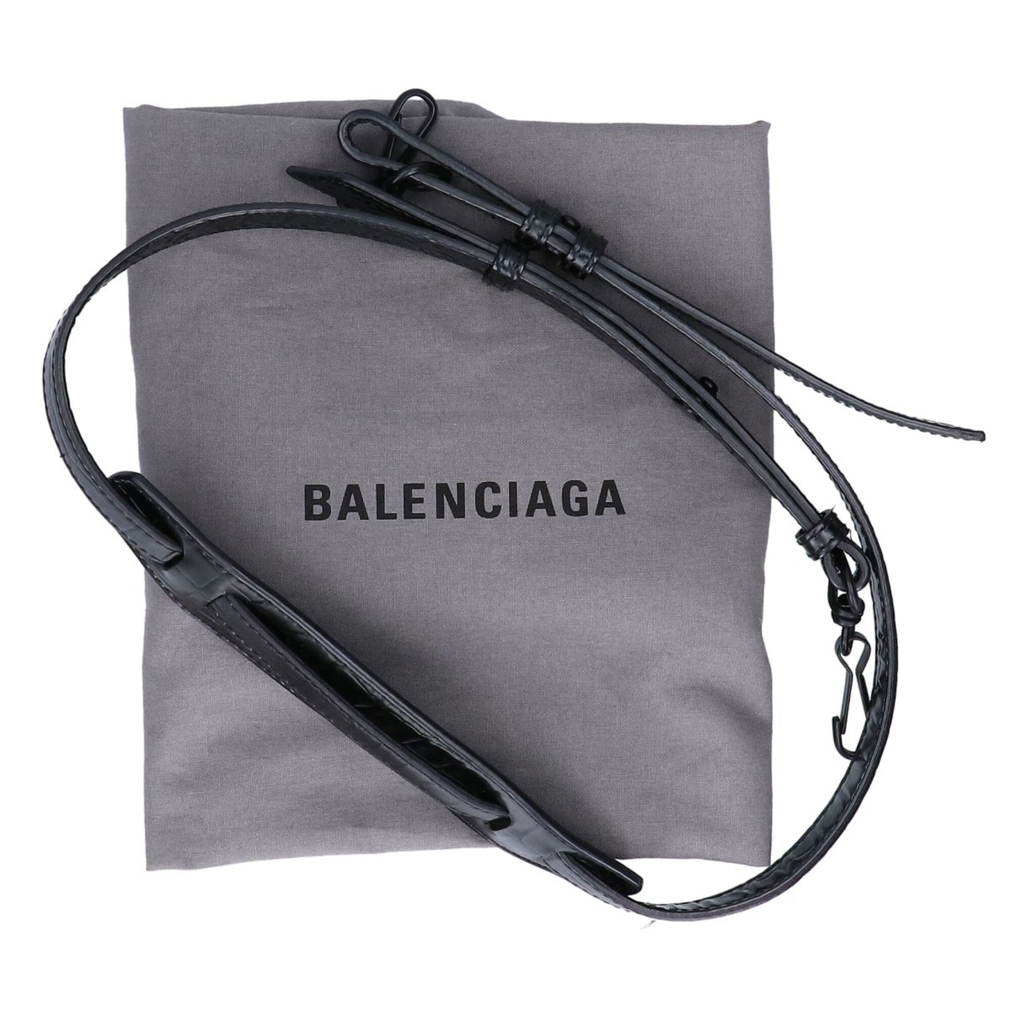 Balenciaga Black Leather Handbag Shoulder
