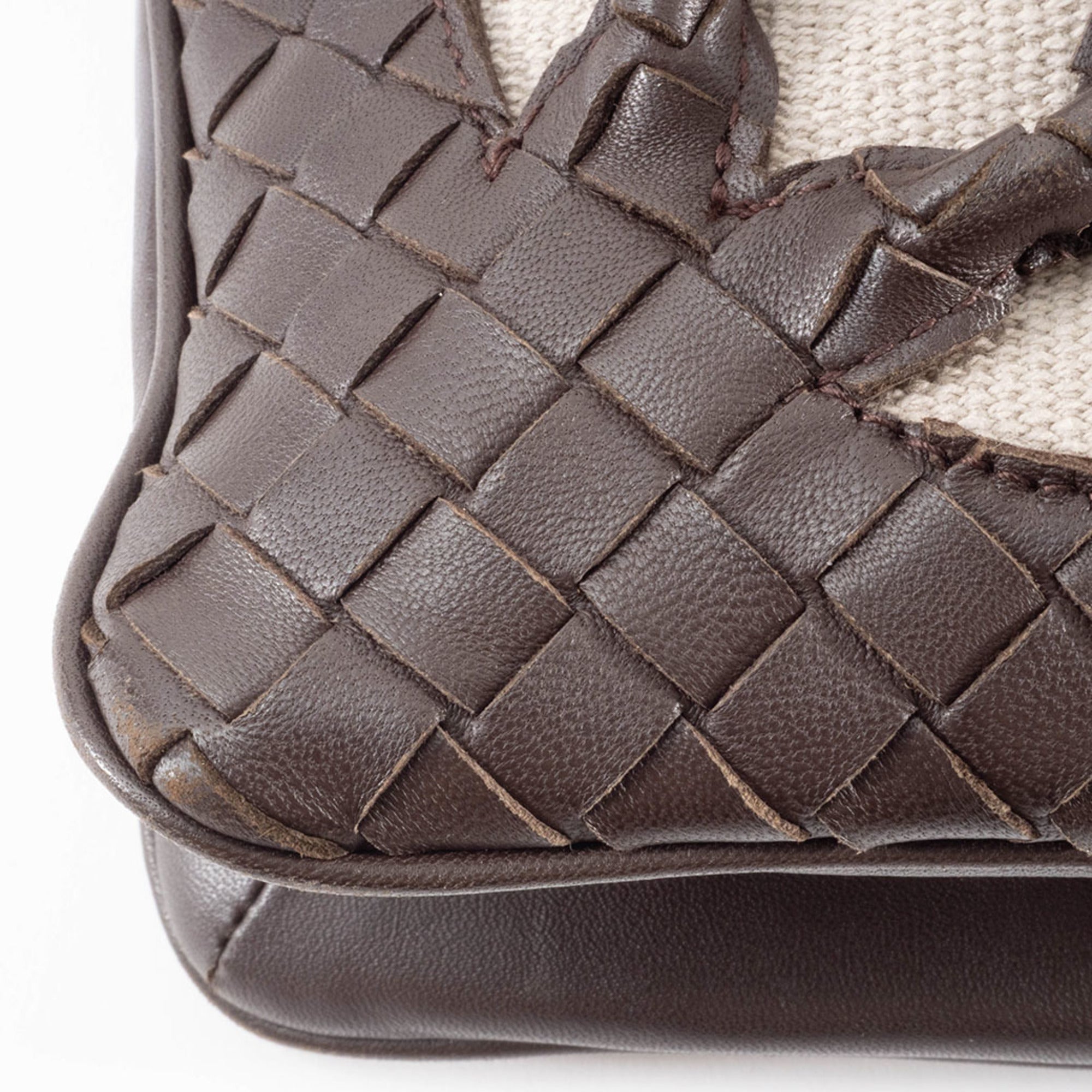 Bottega Veneta Dark Brown Leather Shoulder Bag