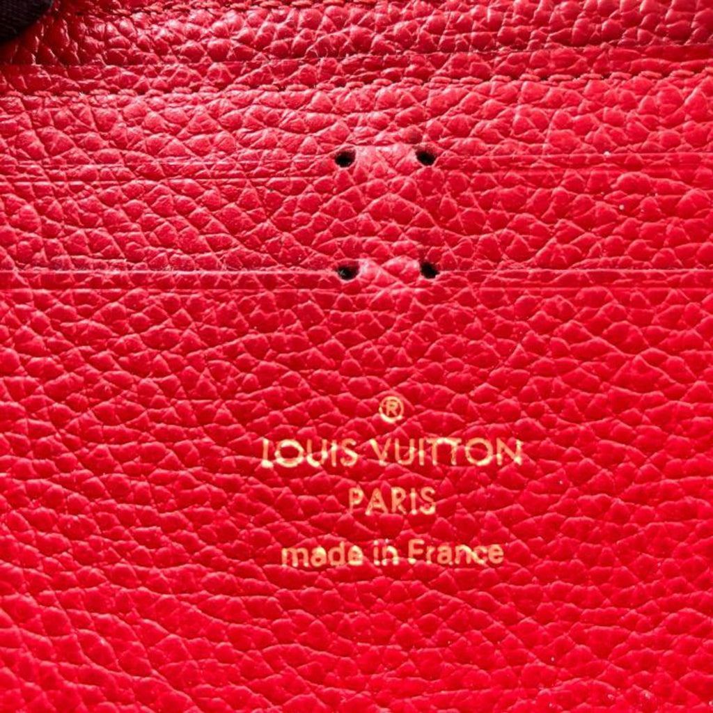Louis Vuitton Raisin Red Color Monogram Empreinte Long Wallet