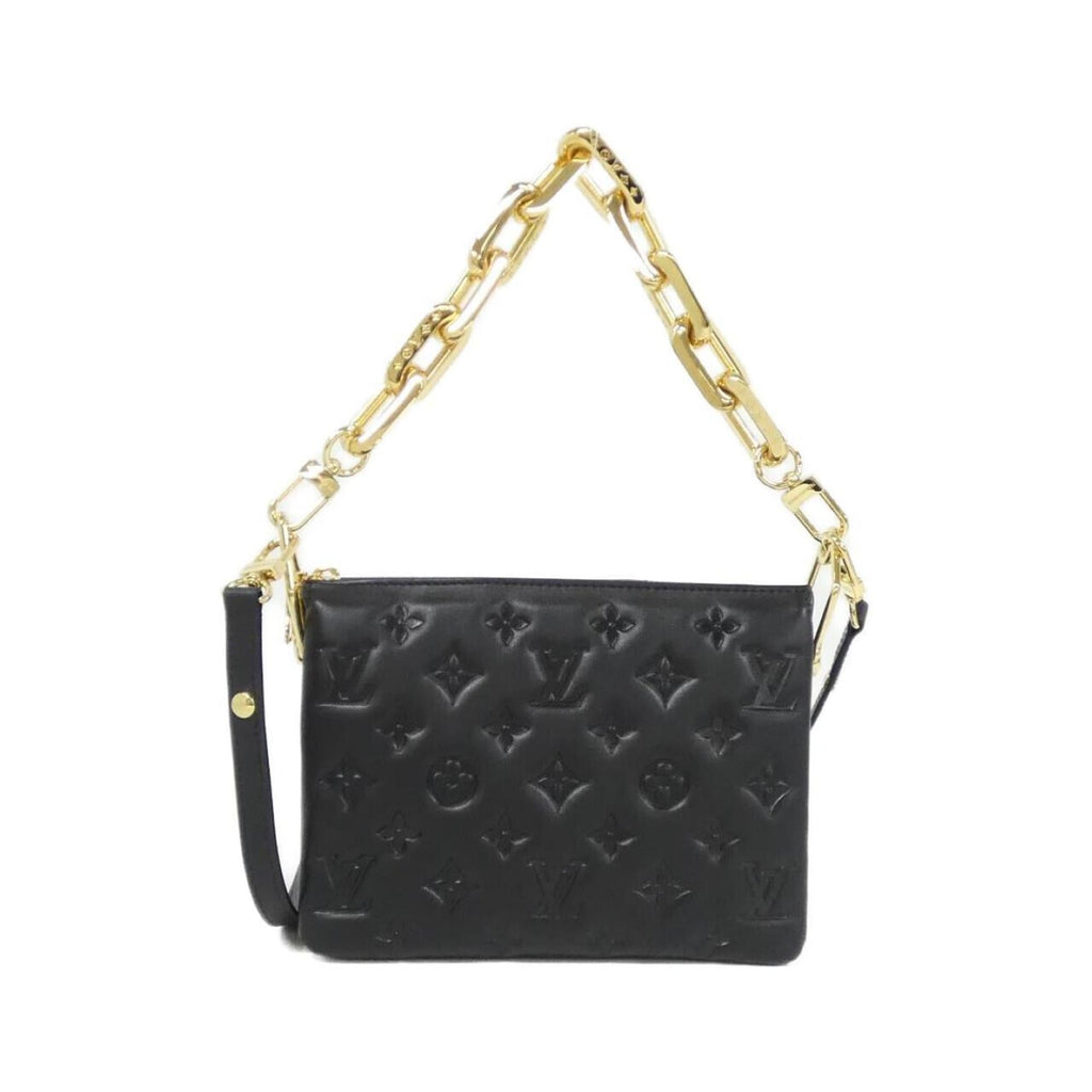 Louis Vuitton Black Leather Shoulder Bag