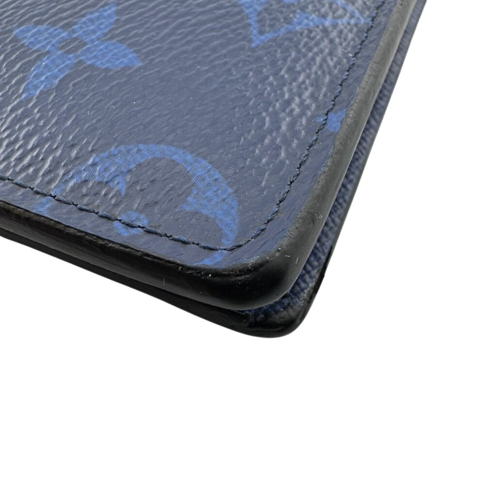 Louis Vuitton Blue Taigarama Leather Long Wallet