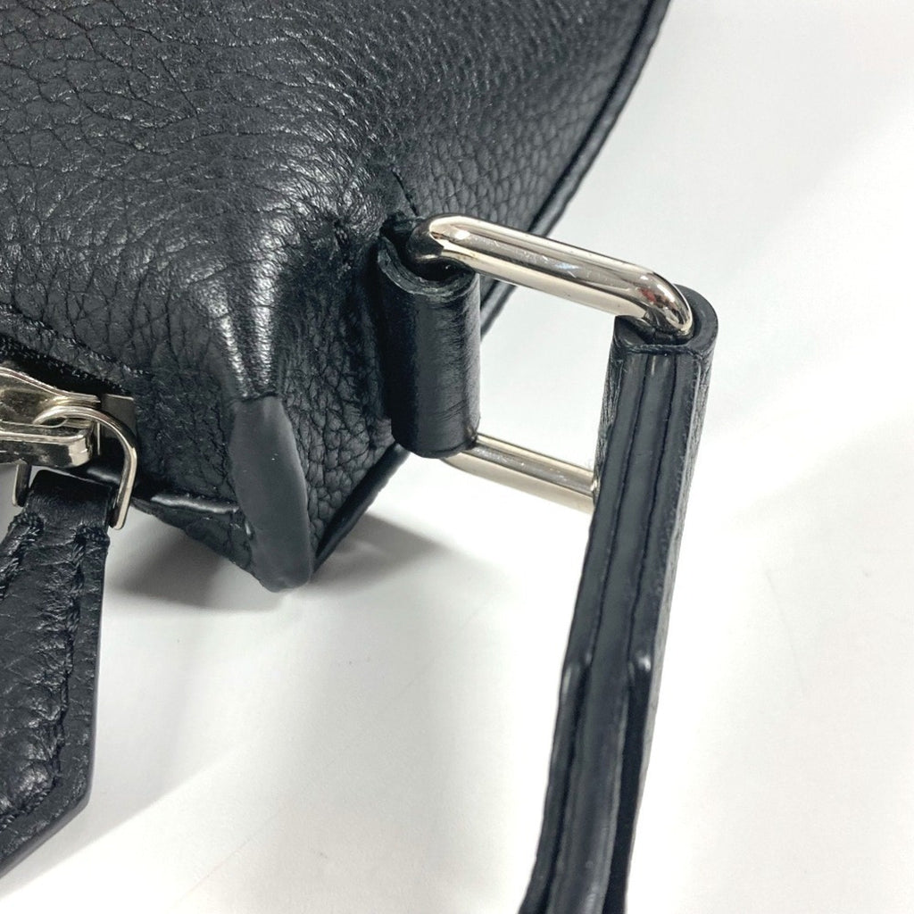 Louis Vuitton Black Noir Leather Messenger Bag Shoulder Bag