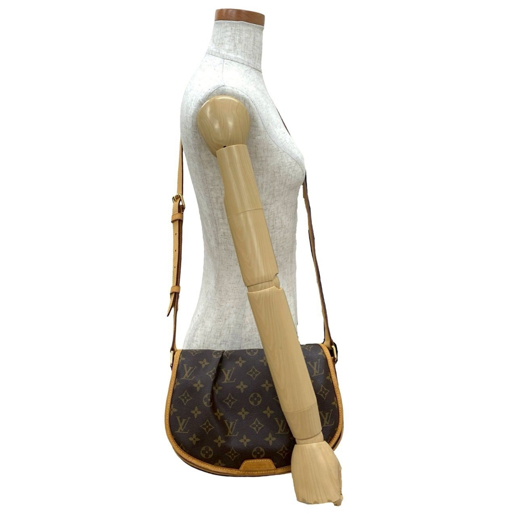 Louis Vuitton Brown Leather Pvc Pochette Shoulder Bag