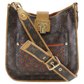 Louis Vuitton Brown Galle Orange Monogram Perforated Shoulder Bag