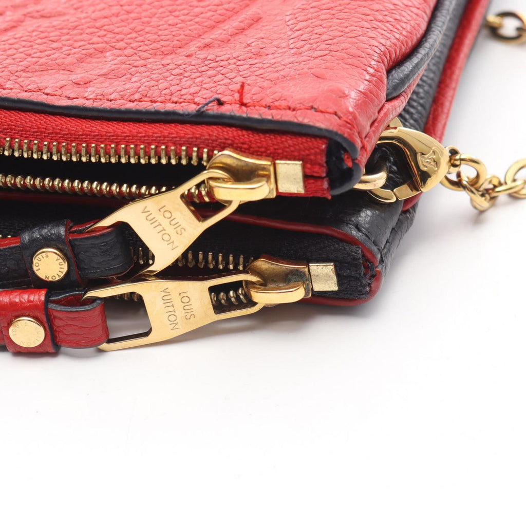 Louis Vuitton Marine Rouge Navy Red Color Monogram Empreinte Pochette Shoulder Bag