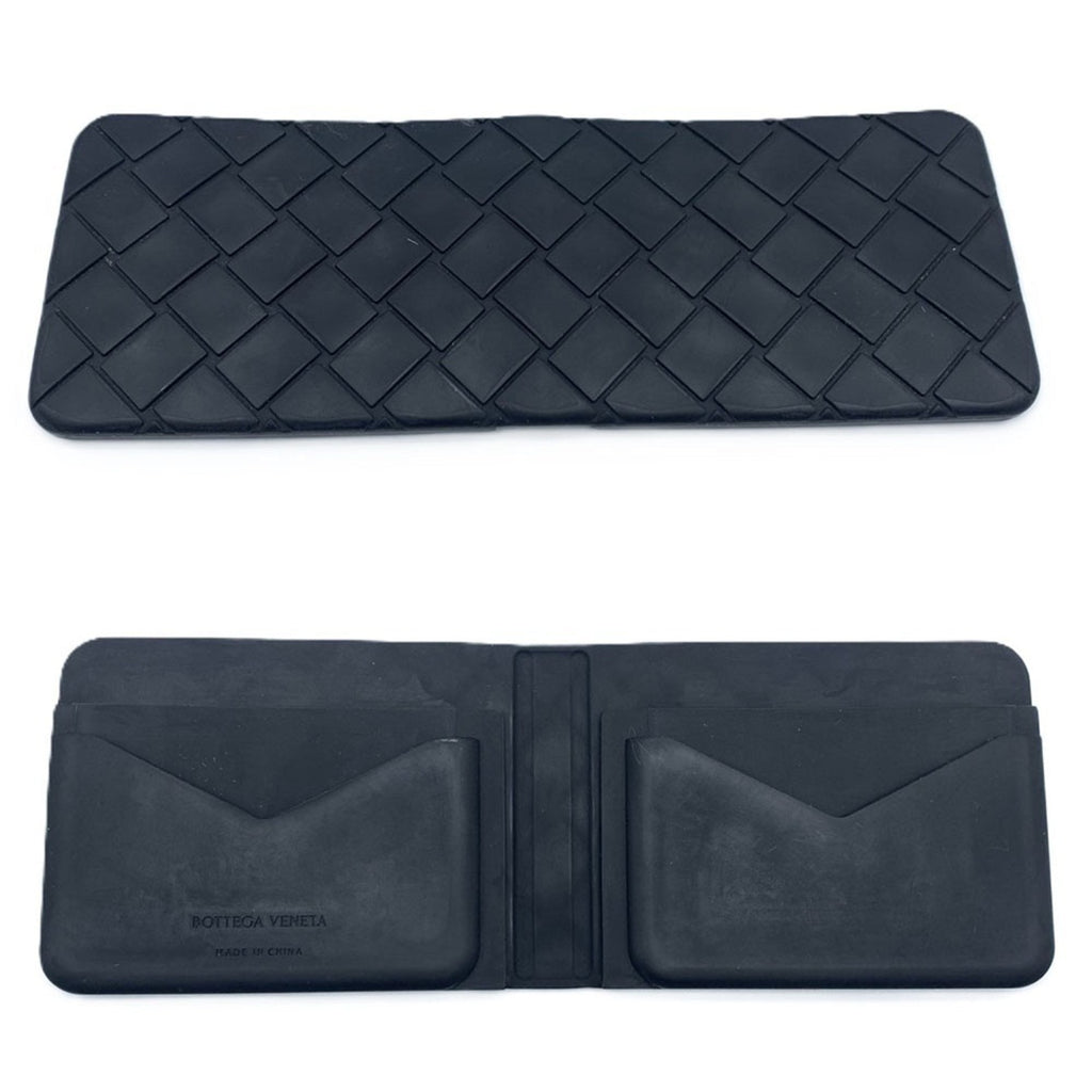 Bottega Veneta Black Rubber Wallet (Bi-Fold)