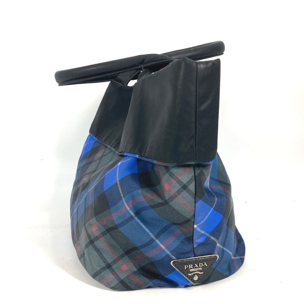 Prada Black Blue Green Nylon Shoulder Bag Tote Bag