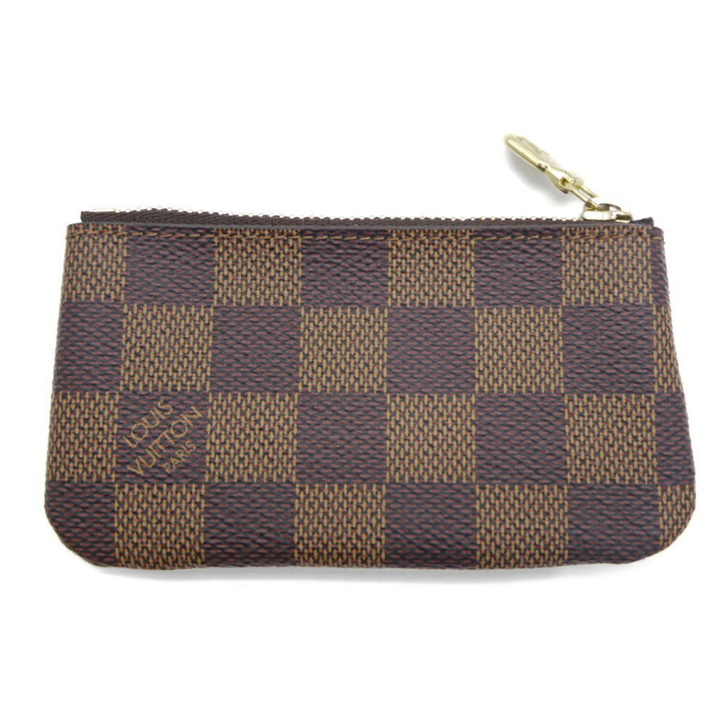 Louis Vuitton Damier Ebene Damier Canvas Leather Coin Purse/Coin Case