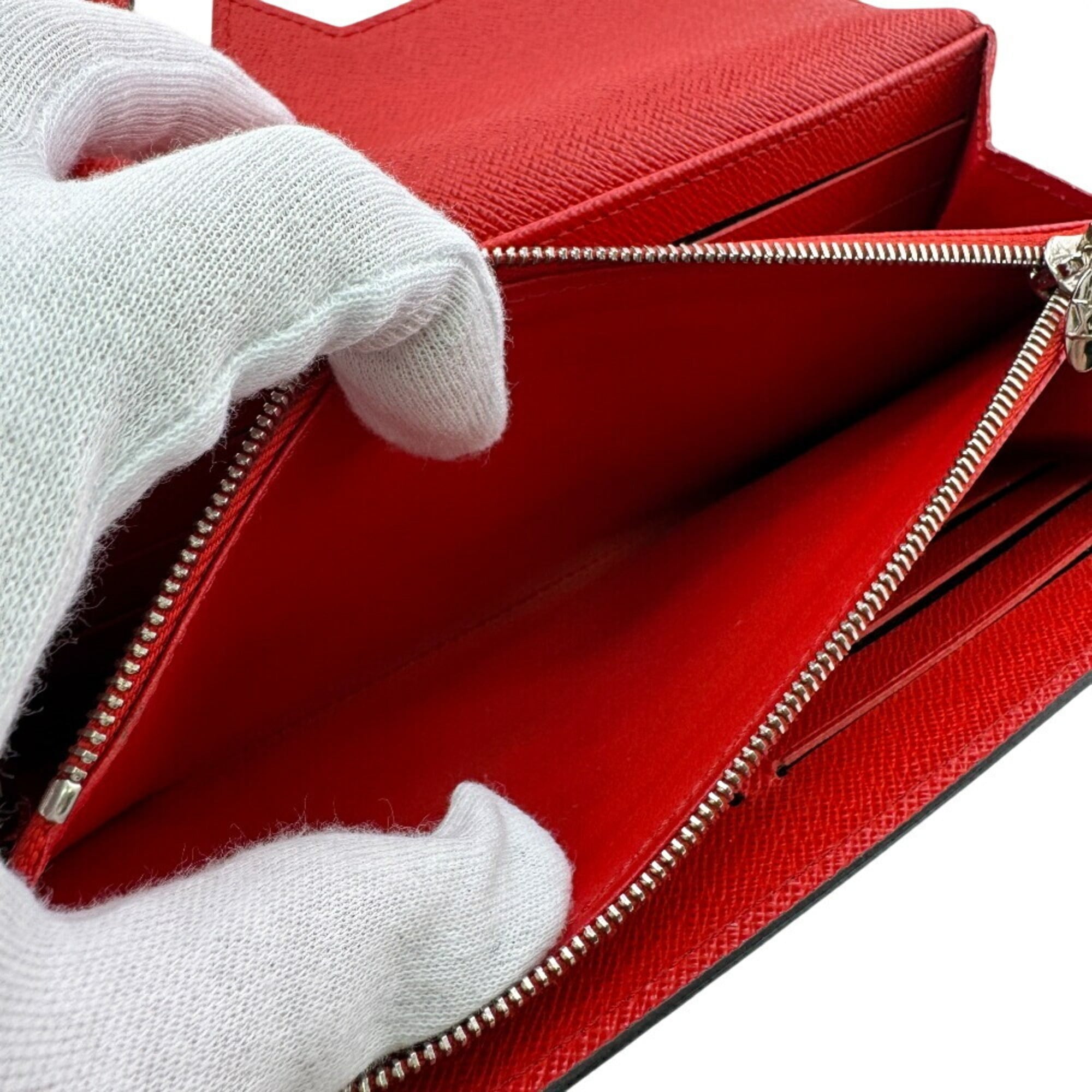 Louis Vuitton Red Color Epi Leather Long Wallet