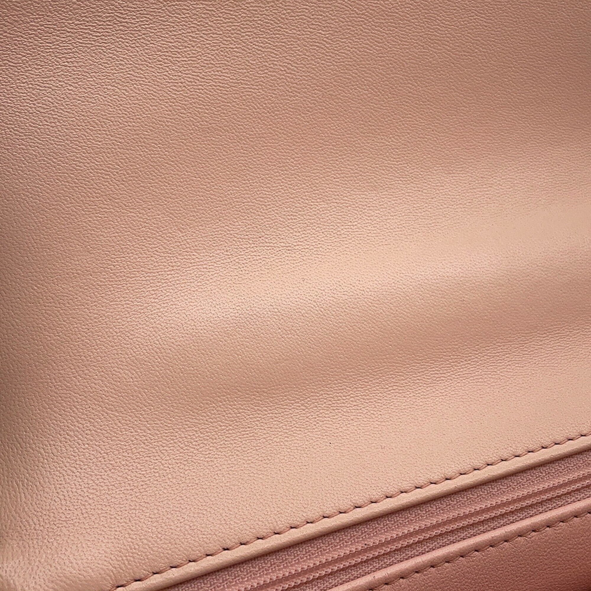 Chanel Light Pink Leather Handbag Shoulder Bag