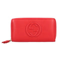 Gucci Soho Red Color Leather Long Wallet (Bi-Fold) (Pre-Owned)