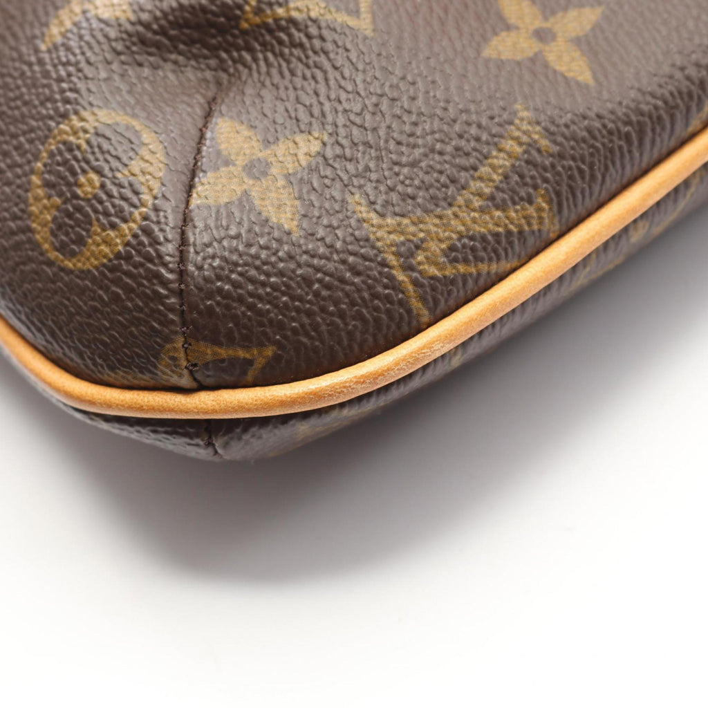 Louis Vuitton Brown Coated Canvas Leather Shoulder Bag