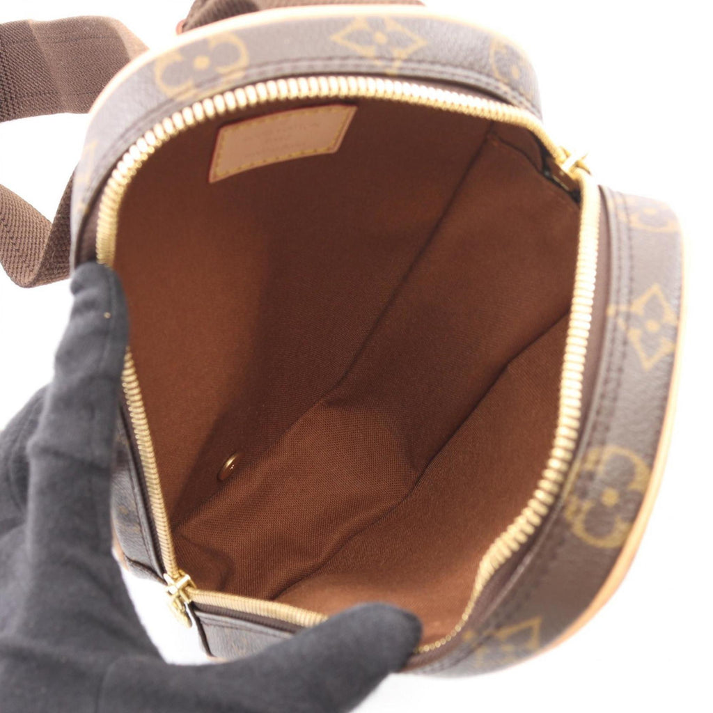Louis Vuitton Monogram Brown Coated Canvas Leather Fanny Pack Sling Bag