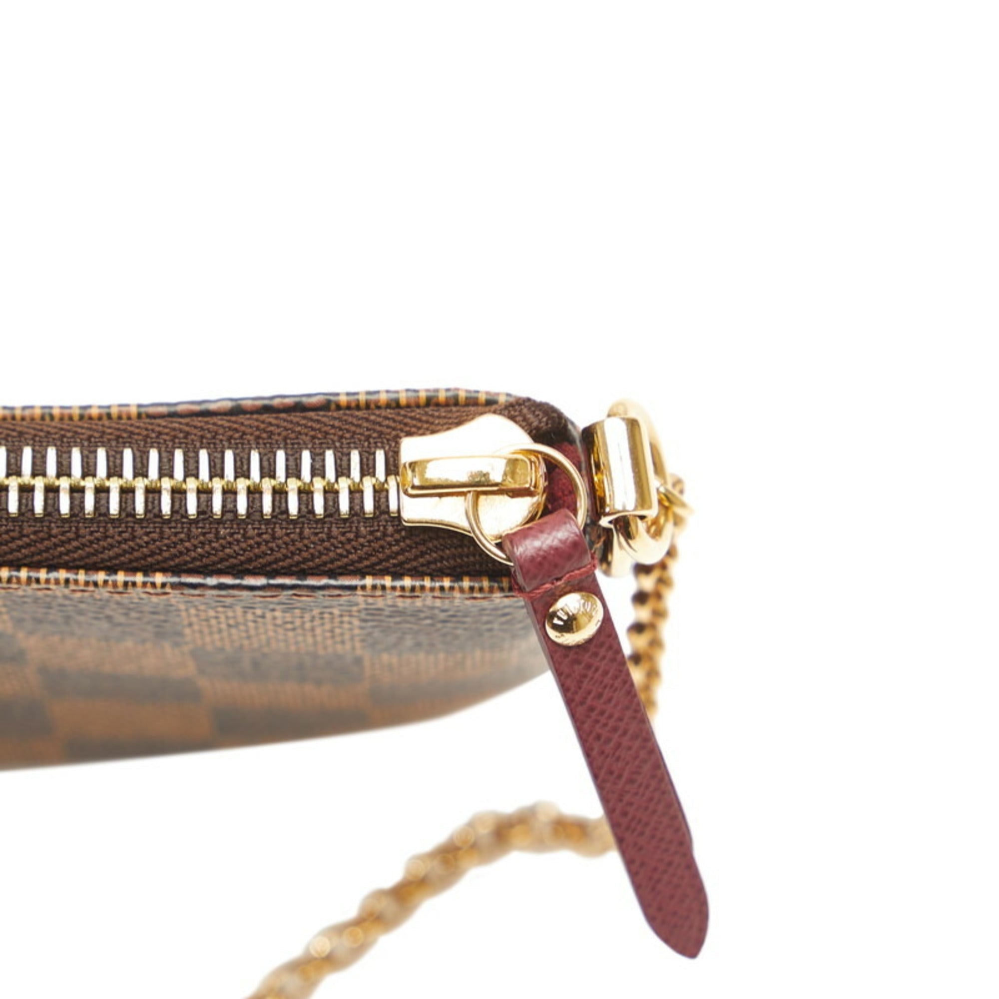 Louis Vuitton Brown Pvc Leather Pochette Pouch