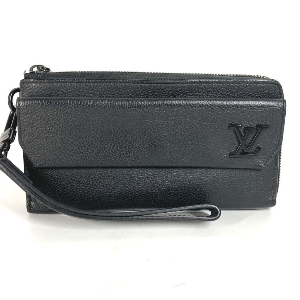 Louis Vuitton Black Noir Leather Long Bill Wallet