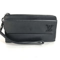 Louis Vuitton Black Noir Leather Long Bill Wallet