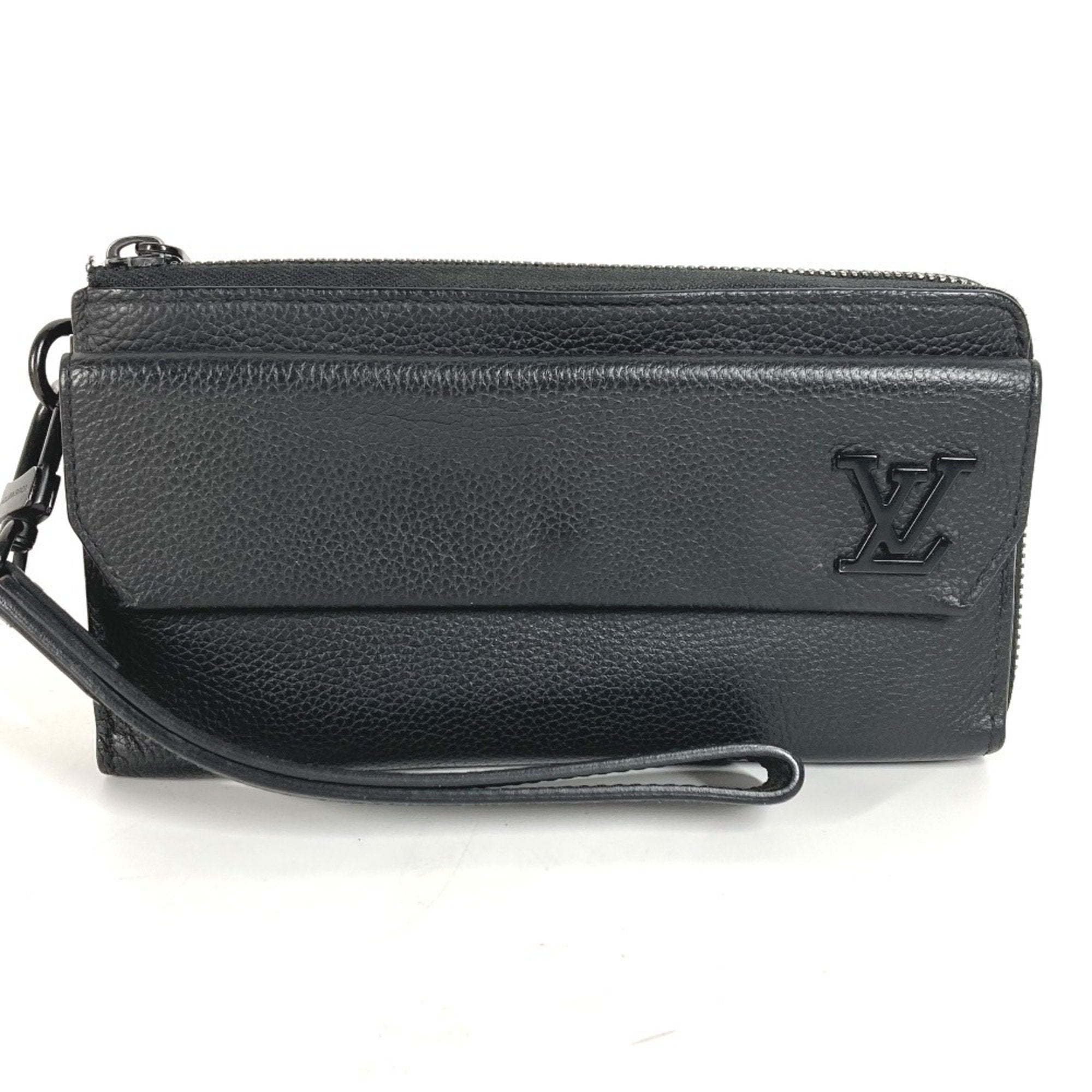 Louis Vuitton Black Noir Leather Long Bill Wallet