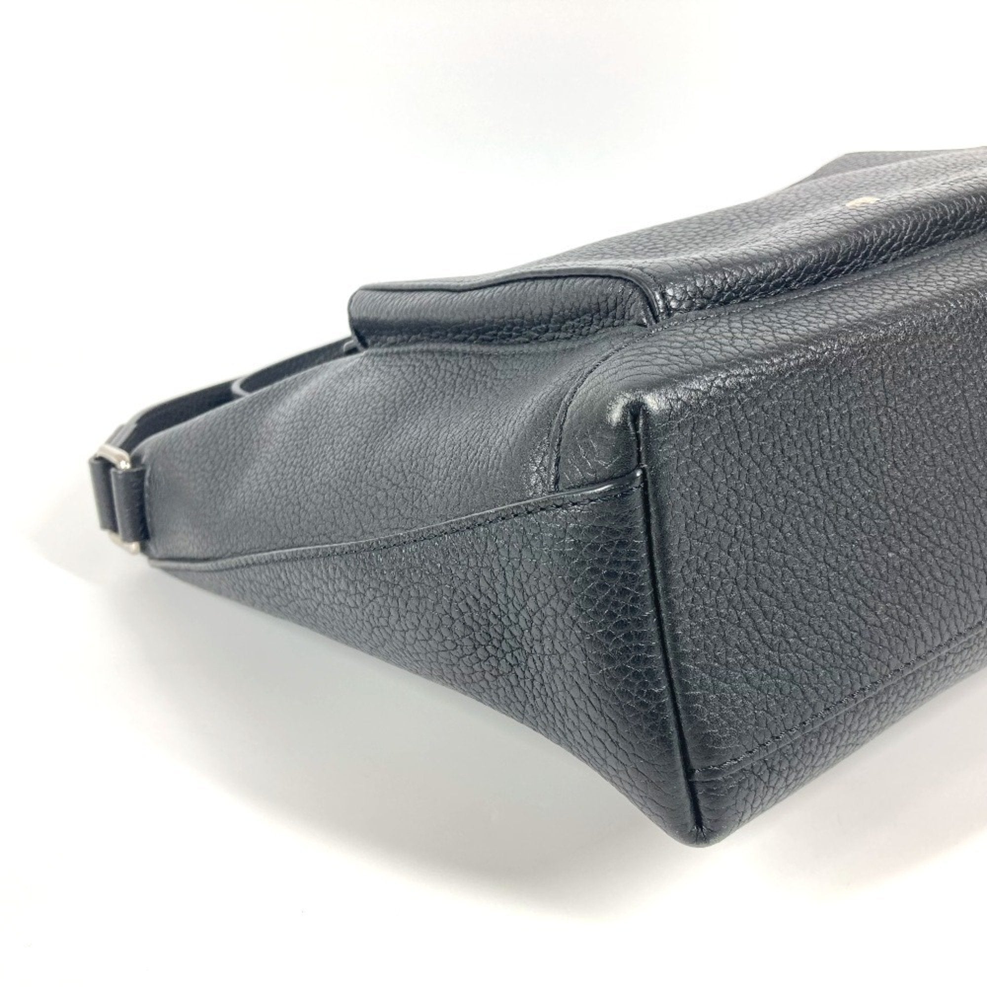 Louis Vuitton Black Noir Leather Messenger Bag Shoulder Bag